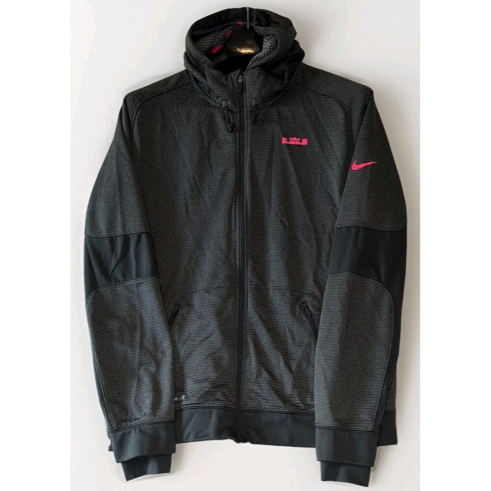 Nike LeBron Therma-Fit Full Zip Hoodie Gray  and Pink SIZE XL